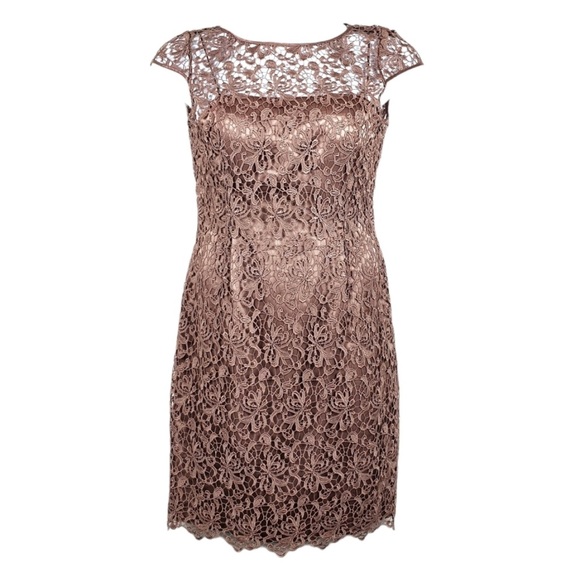 knee length dresses for ladies Midnight Sleeveless Sequin Lace Combo Midi Dress main image 1